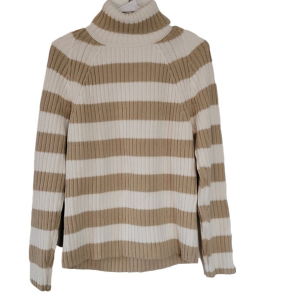 Eddie Bauer Striped Turtleneck Sweater - Picture 3 of 6